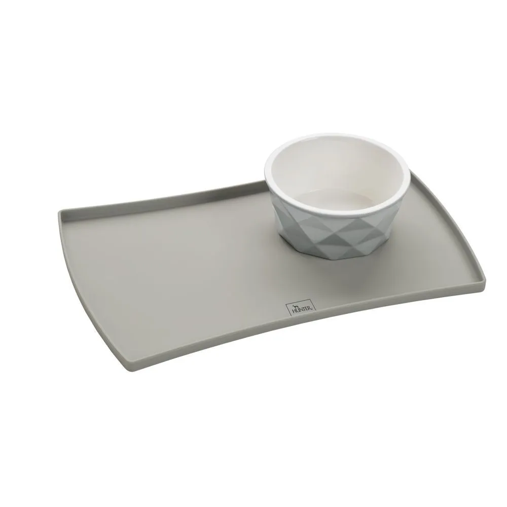 Hunter Vand og foderskåle underlag Eiby Grå S 48 x 30 cm